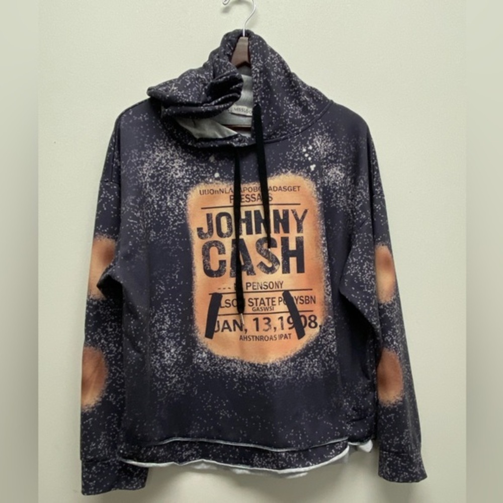 MISSLOOK Johnny Cash Pull-Over Top / Hoodie Size 3x